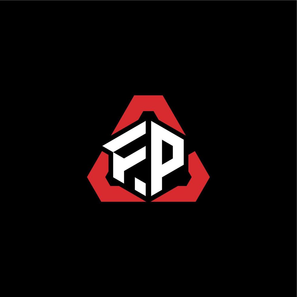 fp inicial logotipo esport equipe conceito Ideias vetor