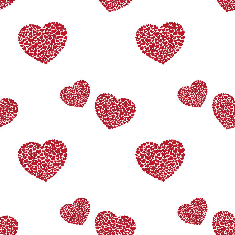 vermelho corações vetor desatado padronizar para st dia dos namorados dia, fevereiro 14º. amor fofa fundo, papel de parede, imprimir, têxtil, tecido, invólucro papel, embalagem Projeto