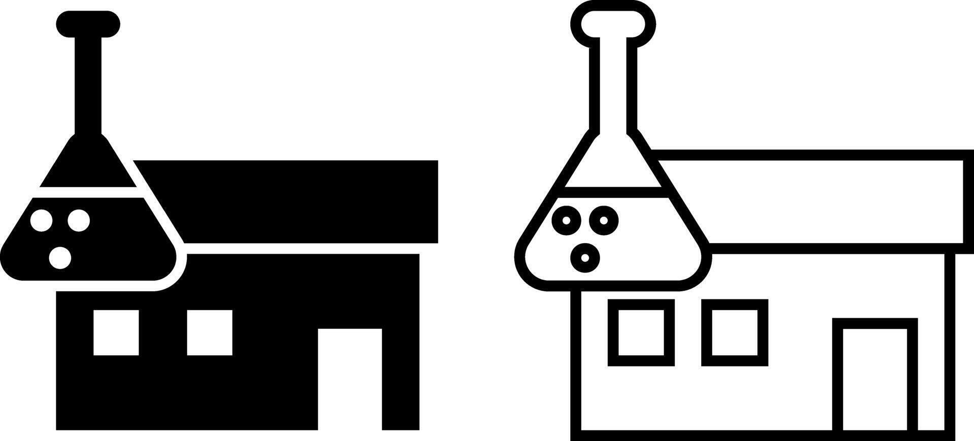 laboratório ícone, sinal, ou símbolo dentro glifo e linha estilo isolado em transparente fundo. vetor ilustração