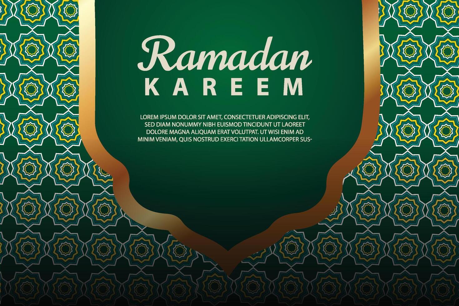 Ramadã kareem fundo, cumprimento bandeira Ramadã islâmico enfeite fundo Projeto com lâmpada, lanterna, colorida social meios de comunicação bandeira, promoção vetor