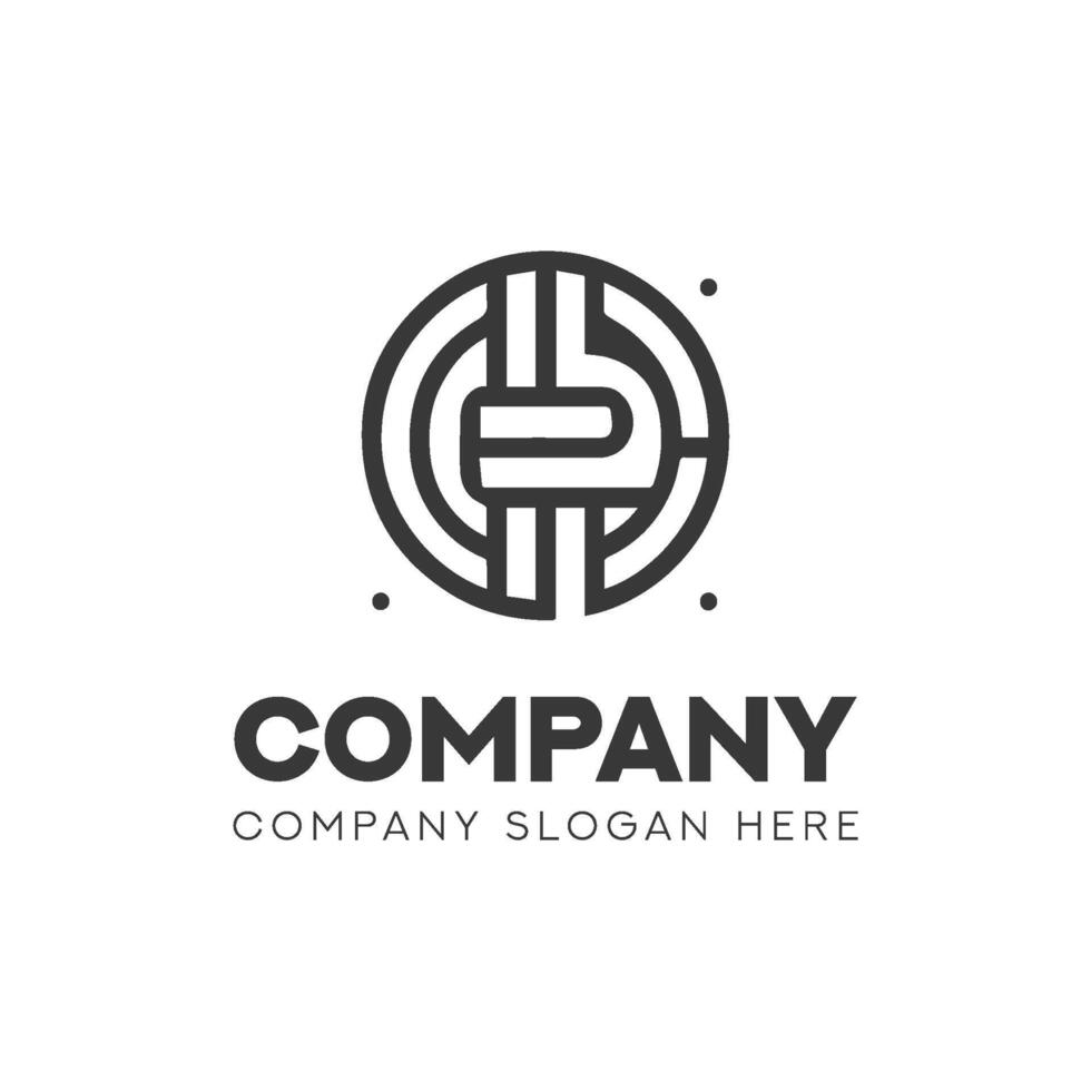 o negócio símbolo e circular elementos, abstrato Projeto conceito para companhia logotipo ou o negócio logotipo, minimalista logótipo Projeto com círculo elementos. vetor