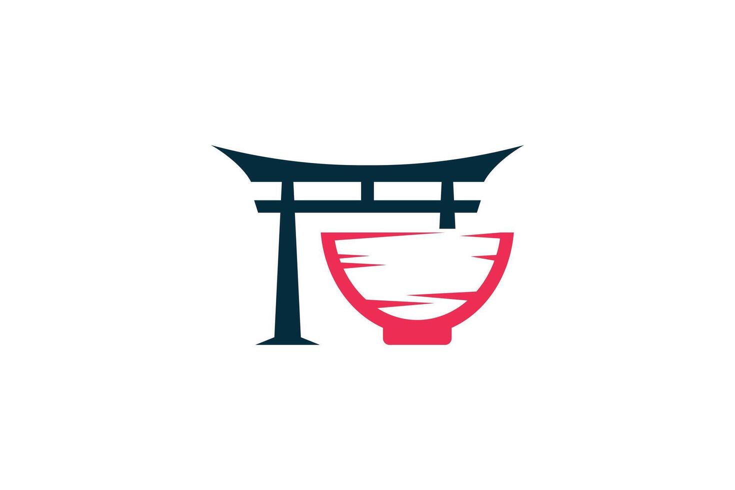 japonês Comida logotipo Projeto com moderno conceito vetor