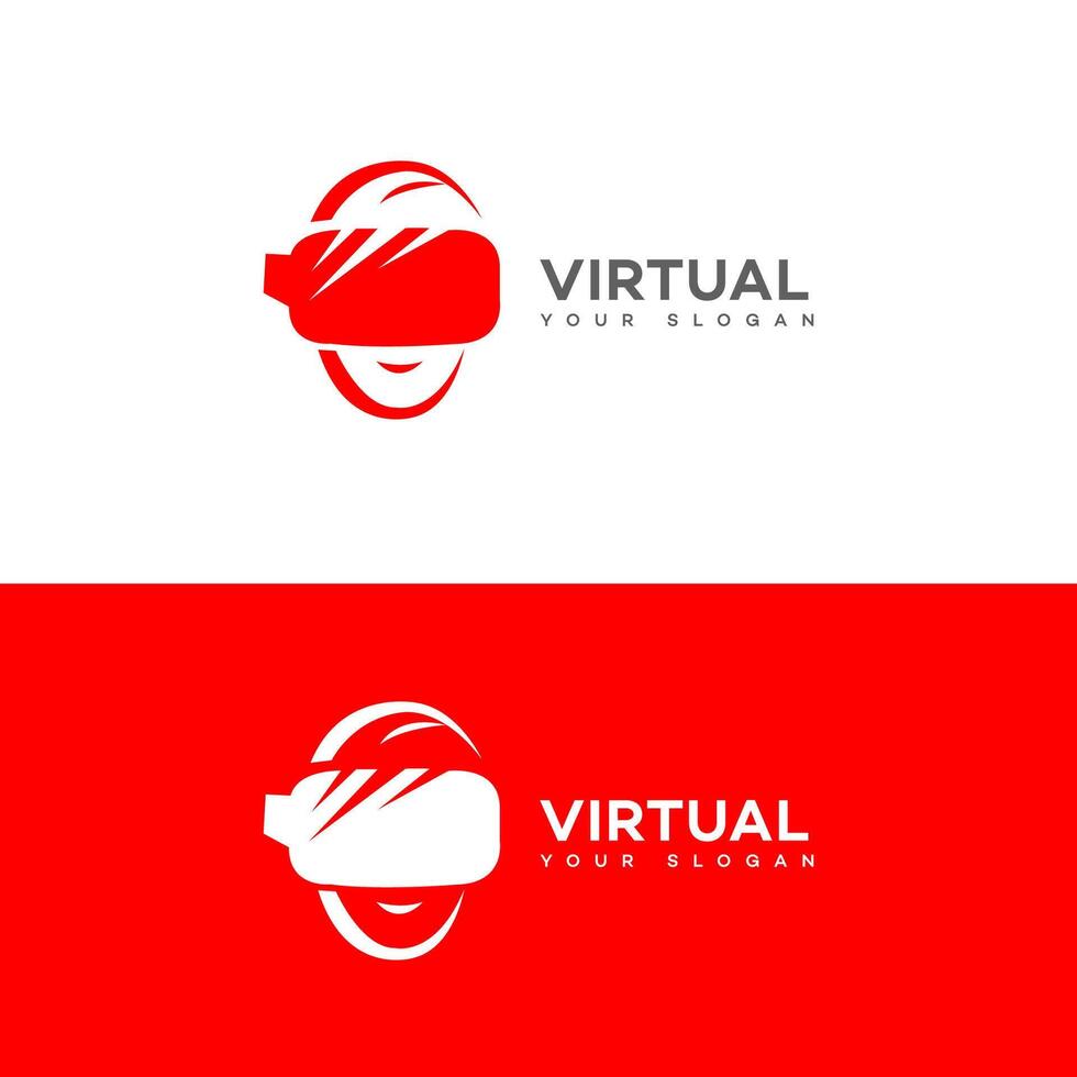 virtual realidade logotipo Projeto ícone marca identidade placa símbolo vetor