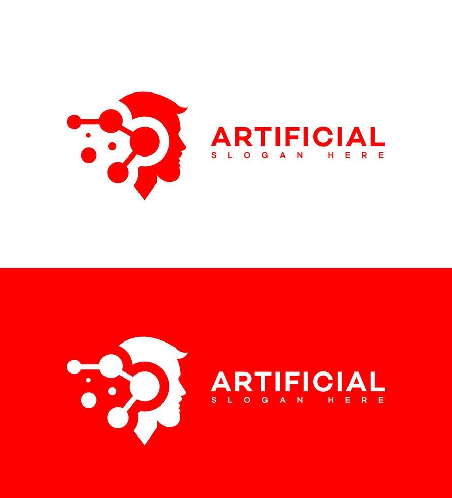 artificial inteligência logotipo ícone marca identidade placa símbolo vetor