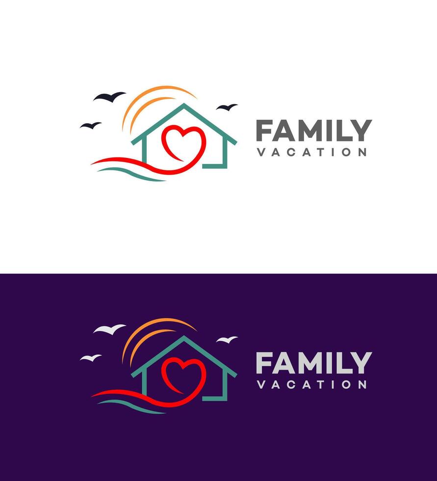 família período de férias logotipo ícone marca identidade placa símbolo vetor