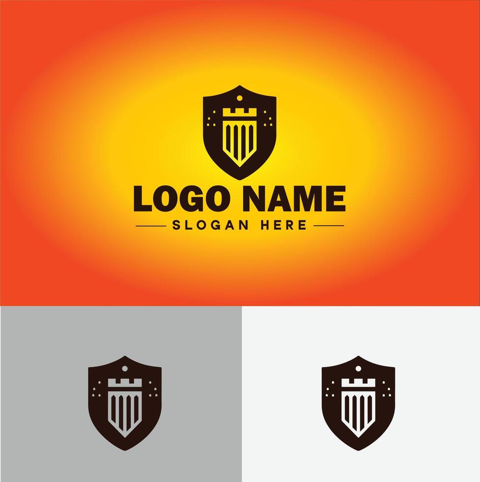 escudo logotipo vetor arte proteger escudo segurança ícone companhia logotipo modelo