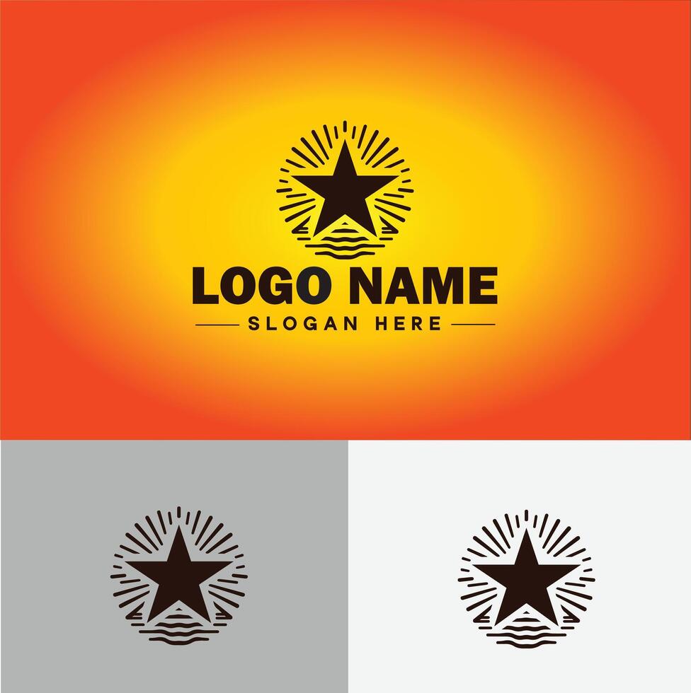 Estrela logotipo vetor arte ícone gráficos para o negócio marca ícone Estrela logotipo modelo