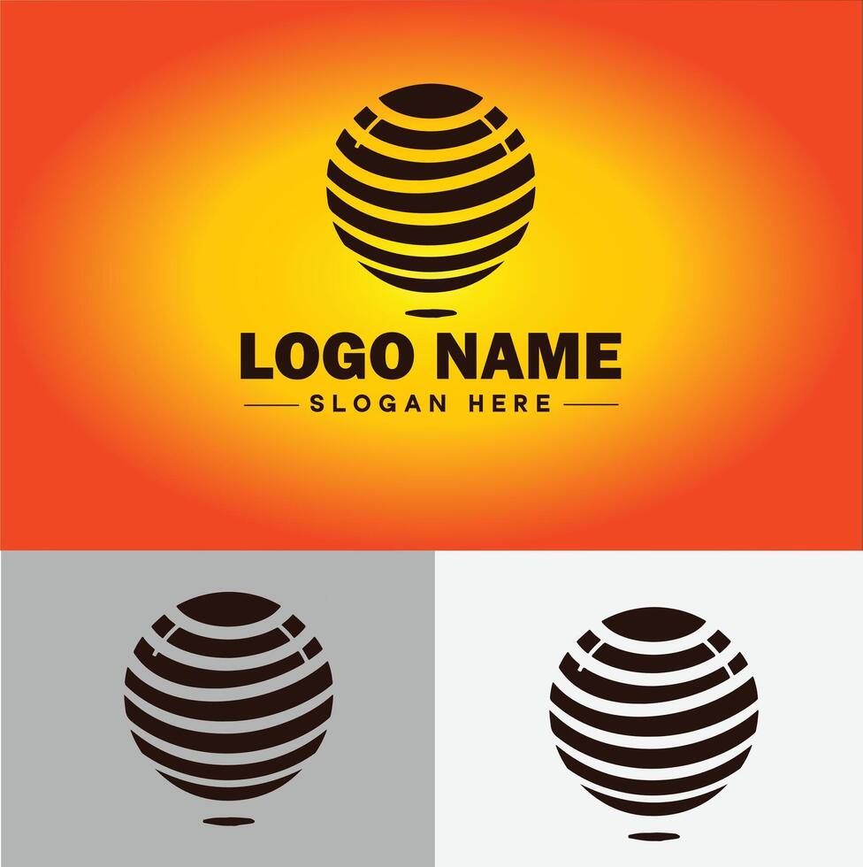 globo ícone logotipo terra planeta vetor arte gráficos para o negócio marca ícone globo logotipo modelo