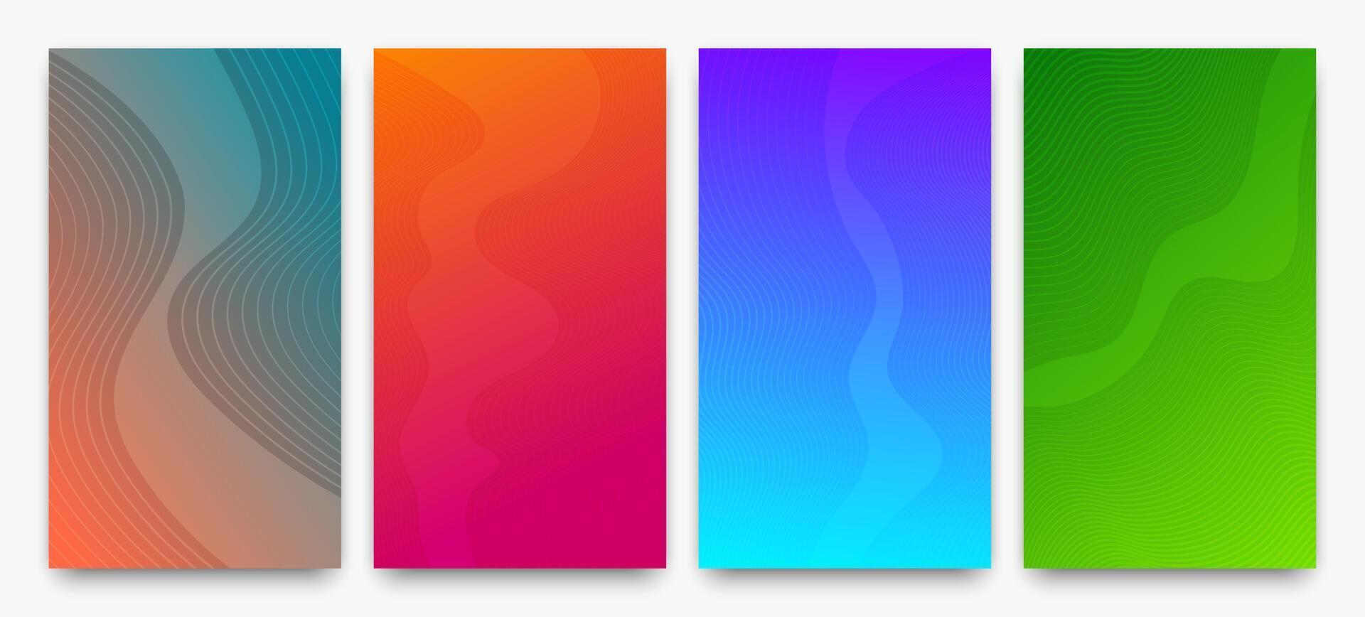 moderno colorida gradiente fundo com linhas vetor