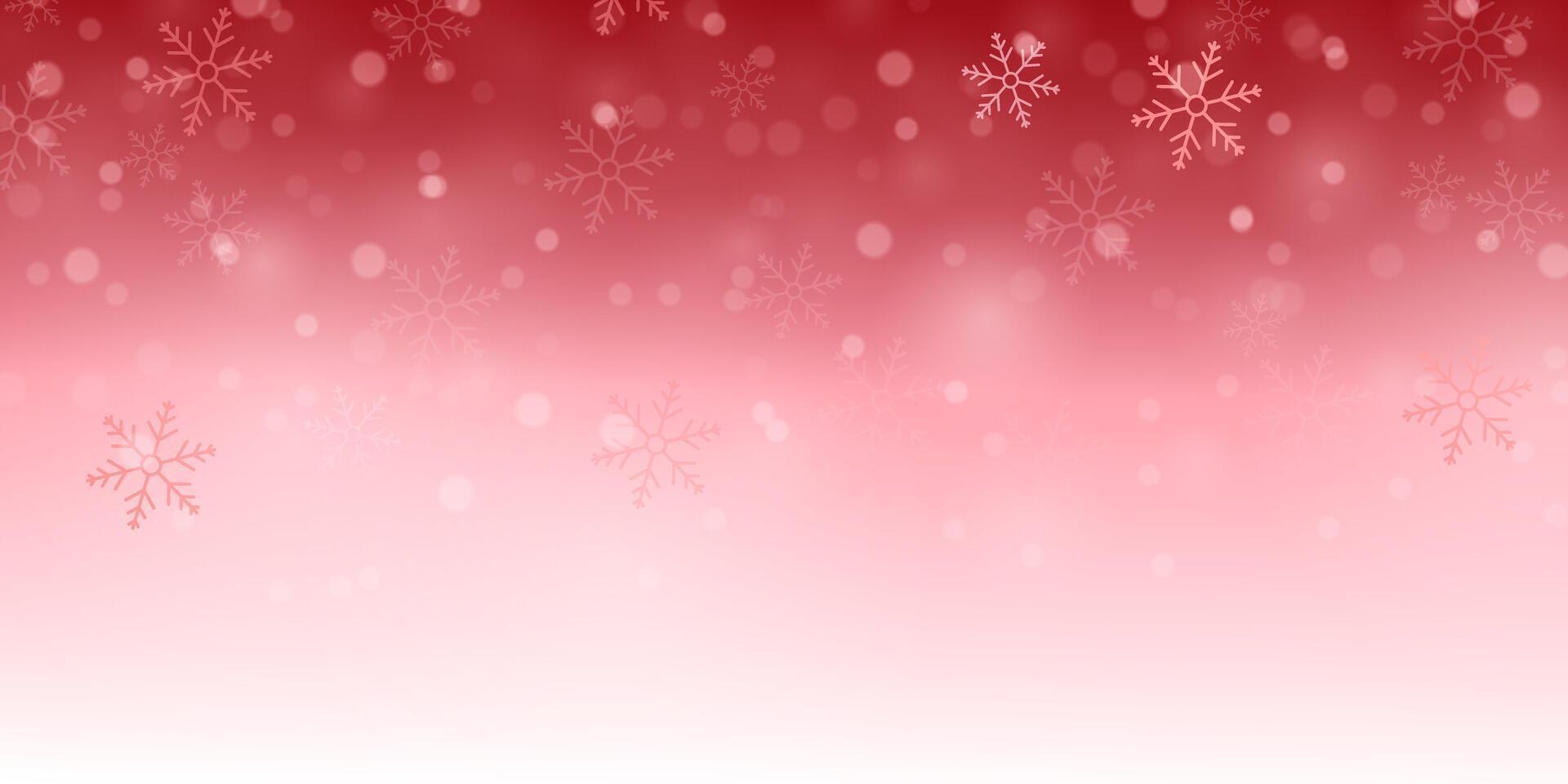 Natal fundo vermelho com a queda neve fundo poster lindo vetor ilustração