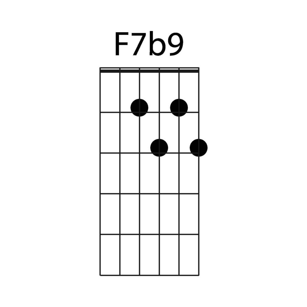 f7b9 guitarra acorde ícone vetor