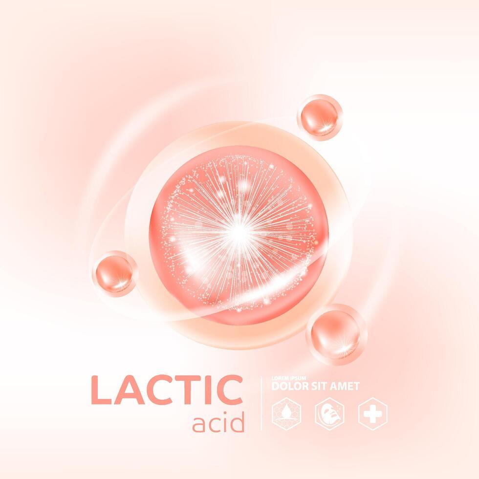 láctico ácido sérum pele Cuidado Cosmético vetor