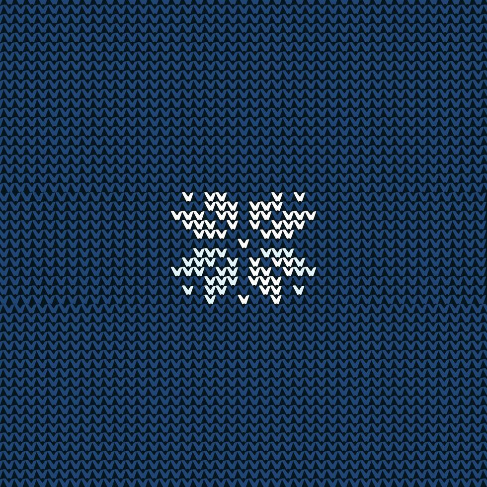 uma desatado azul tricô textura vetor, uma tradicional azul e branco suéter padronizar para inverno suéter Ilha justa Projeto vetor
