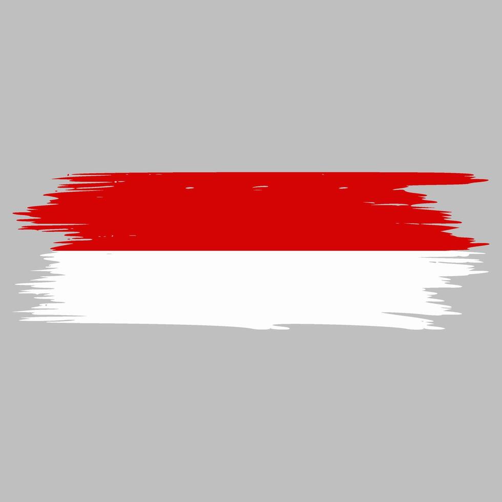 bandeira do Indonésia. vetor ilustração em uma branco fundo. lindo escova golpes. abstrato conceito. elementos para Projeto.