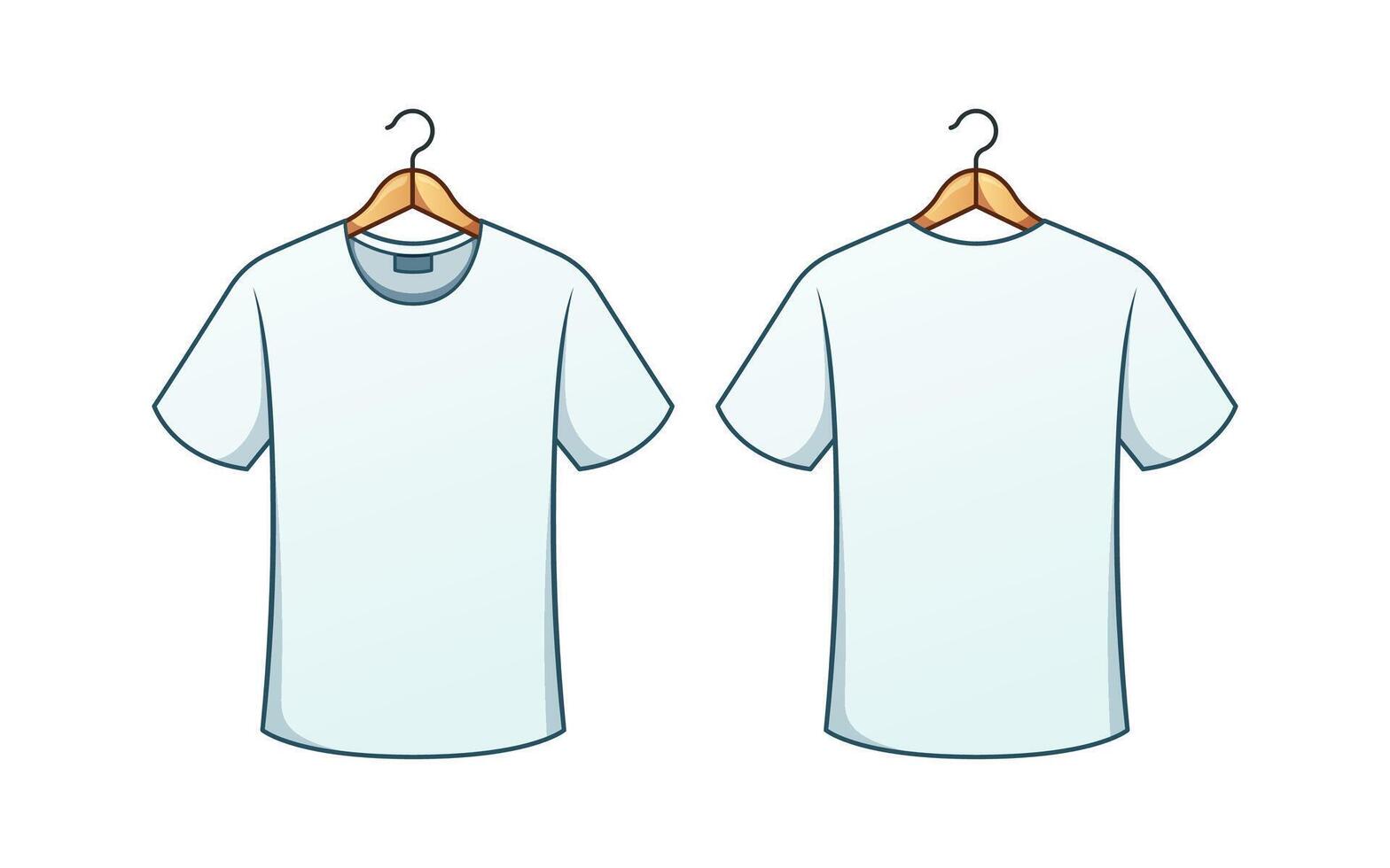 camiseta com cabide vetor isolado em branco fundo.