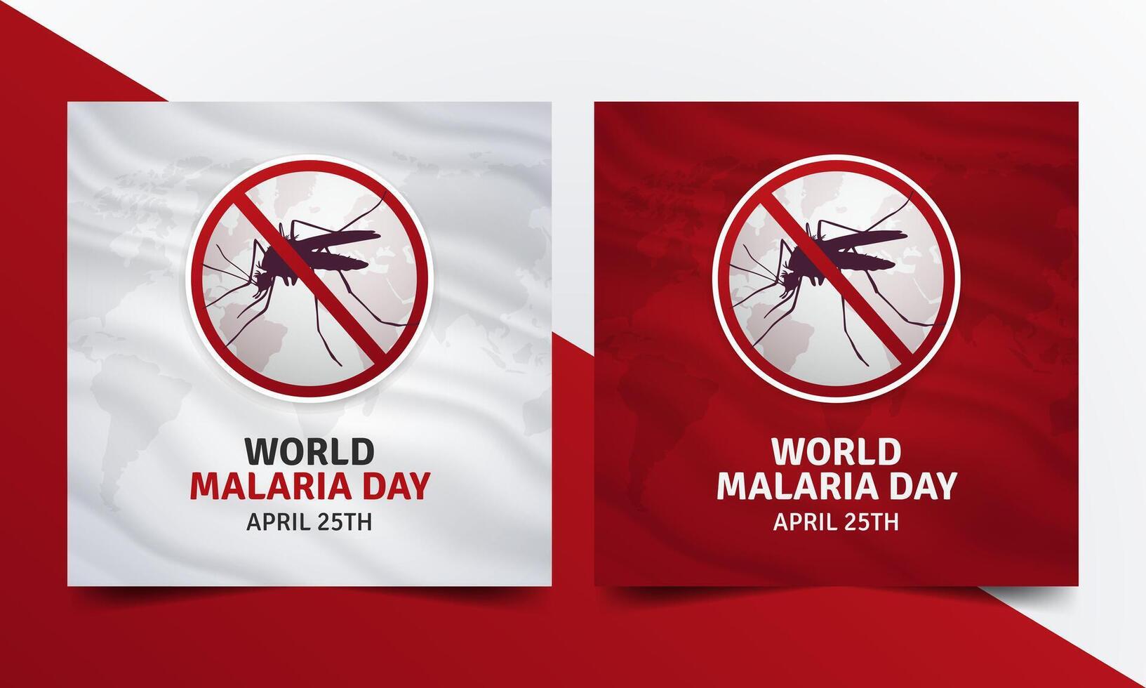 mundo malária dia abril Dia 25 com mosquito Pare silhueta placa ilustração vetor