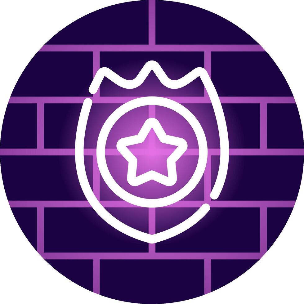 design de ícone criativo de distintivo de polícia vetor