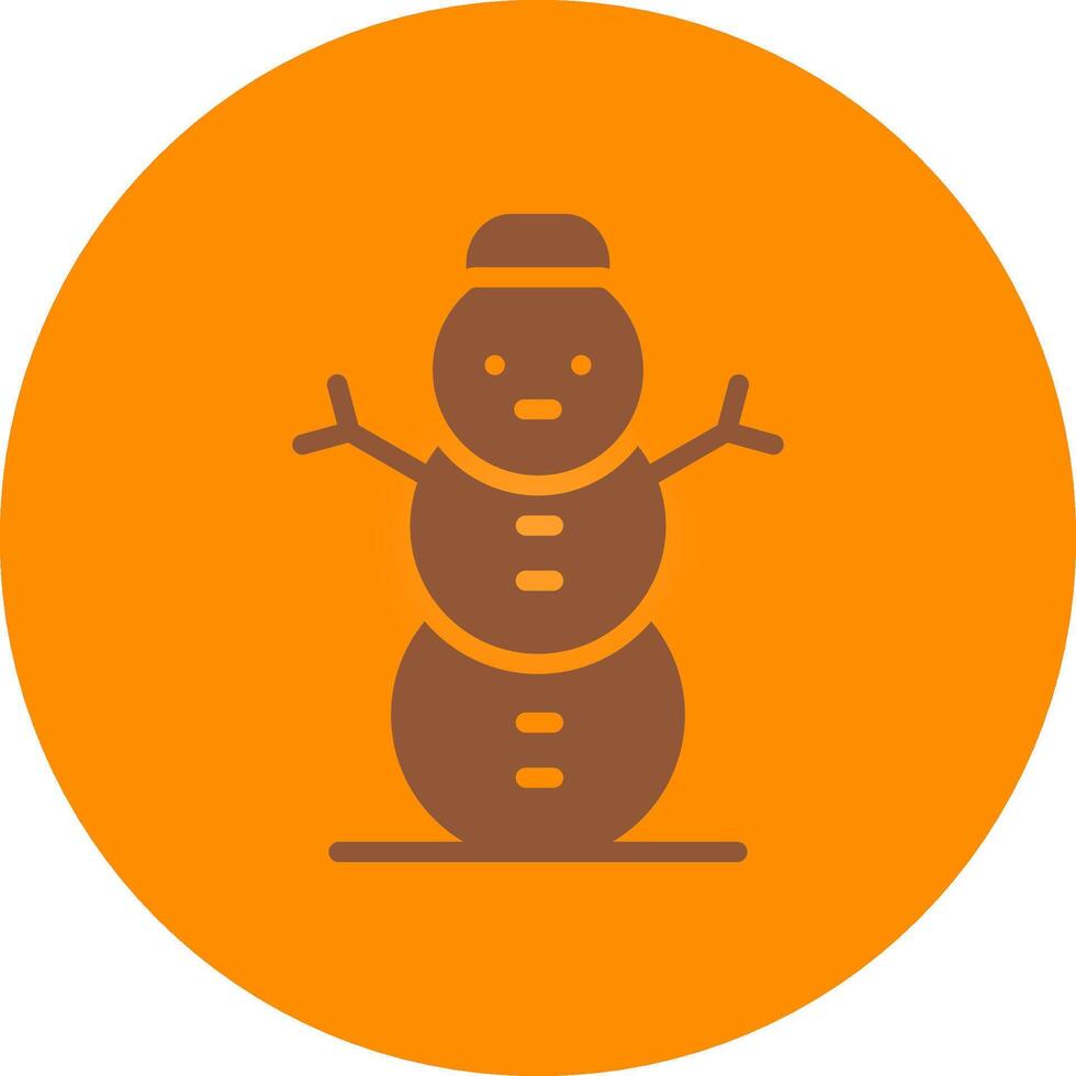 design de ícone criativo de boneco de neve vetor