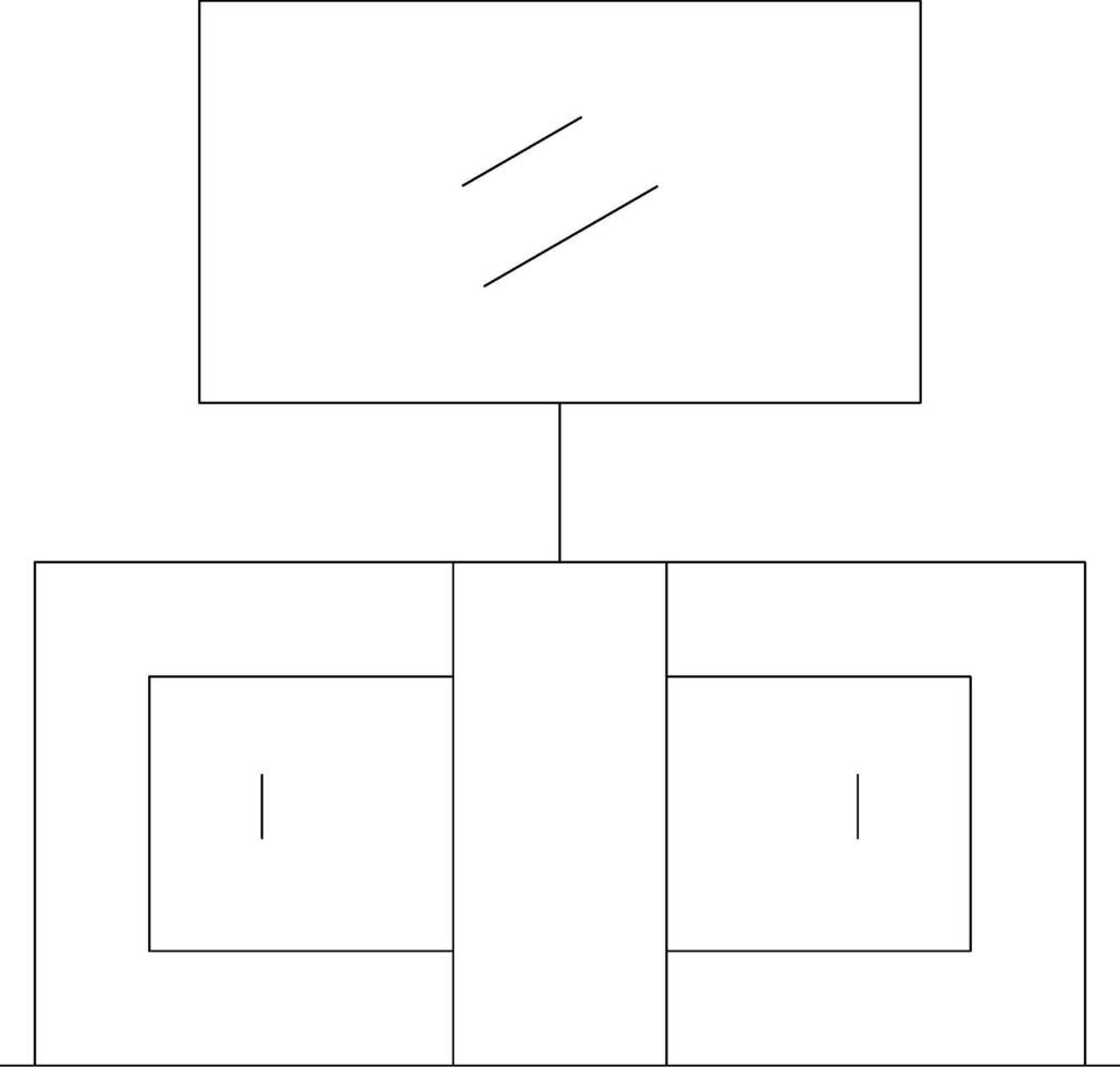 design de ícone criativo de suporte de tv vetor