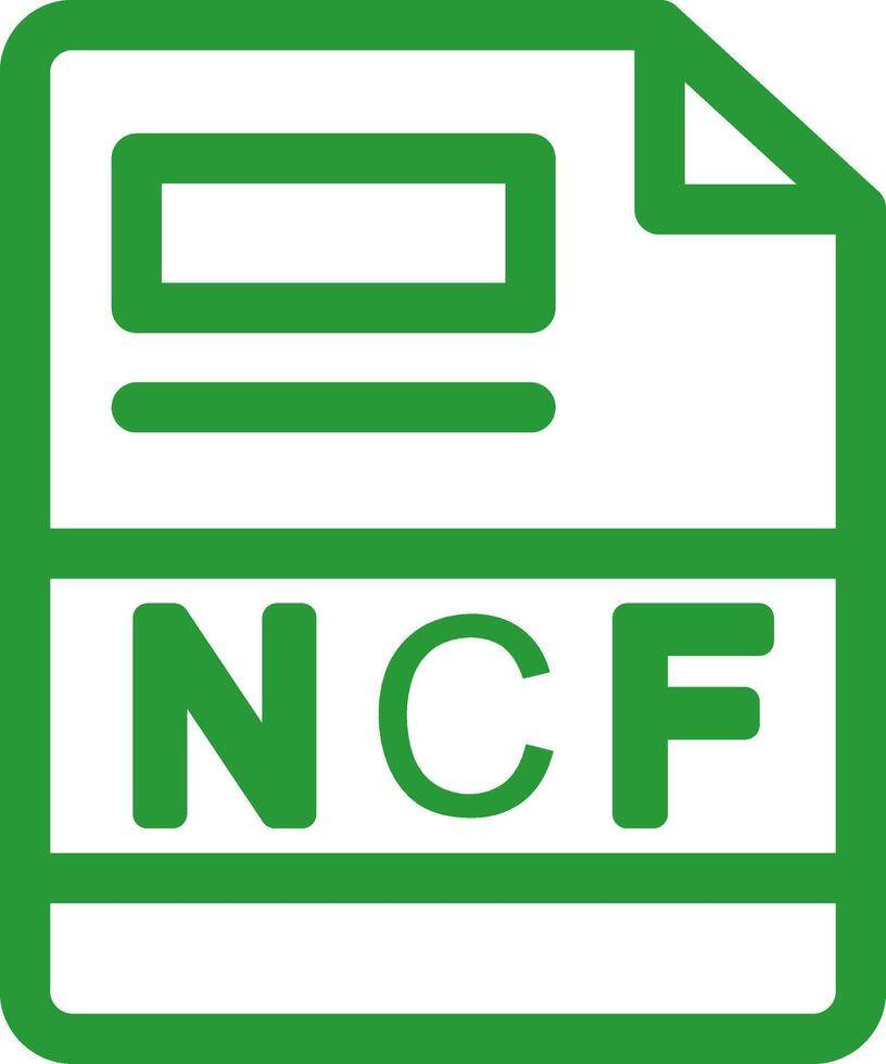 ncf criativo ícone Projeto vetor