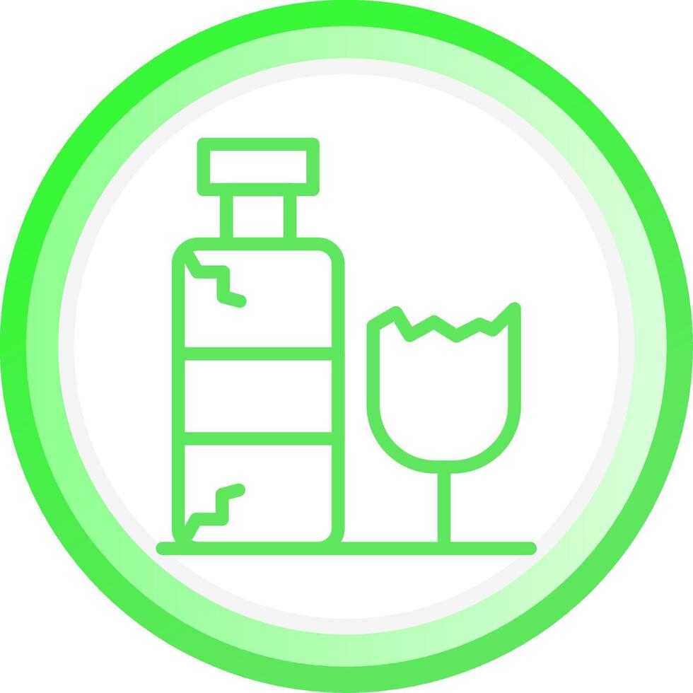design de ícone criativo de garrafa de vidro vetor