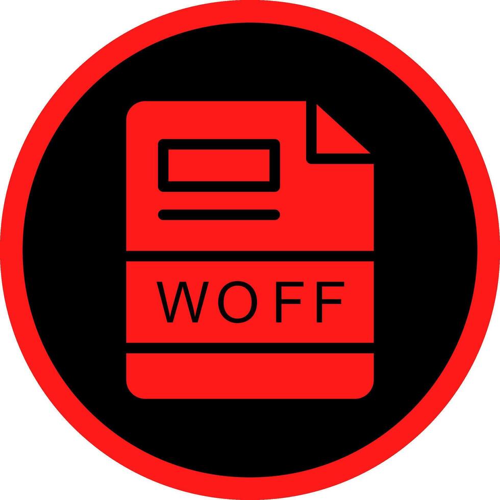 woff criativo ícone Projeto vetor