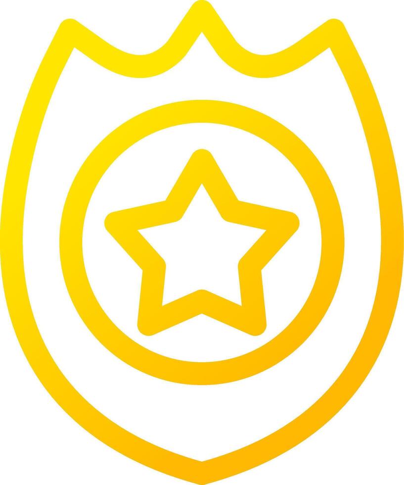 design de ícone criativo de distintivo de polícia vetor