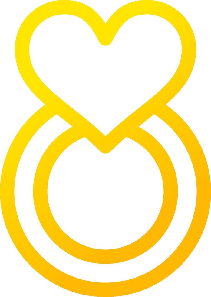 design de ícone criativo de anel de noivado vetor