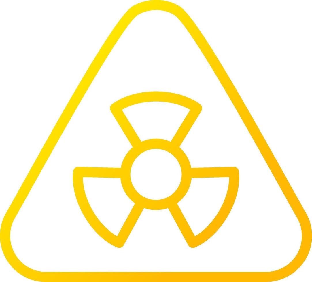 design de ícone criativo de radiação vetor