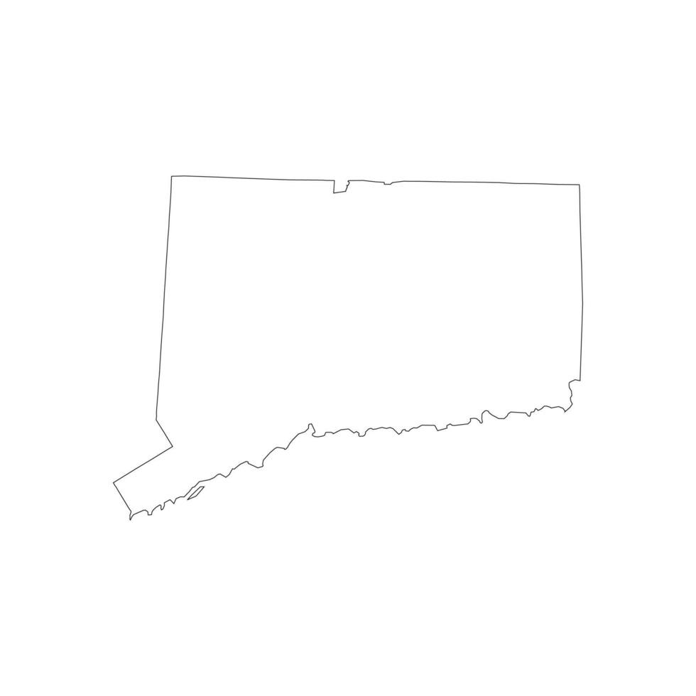 Connecticut esboço mapa vetor