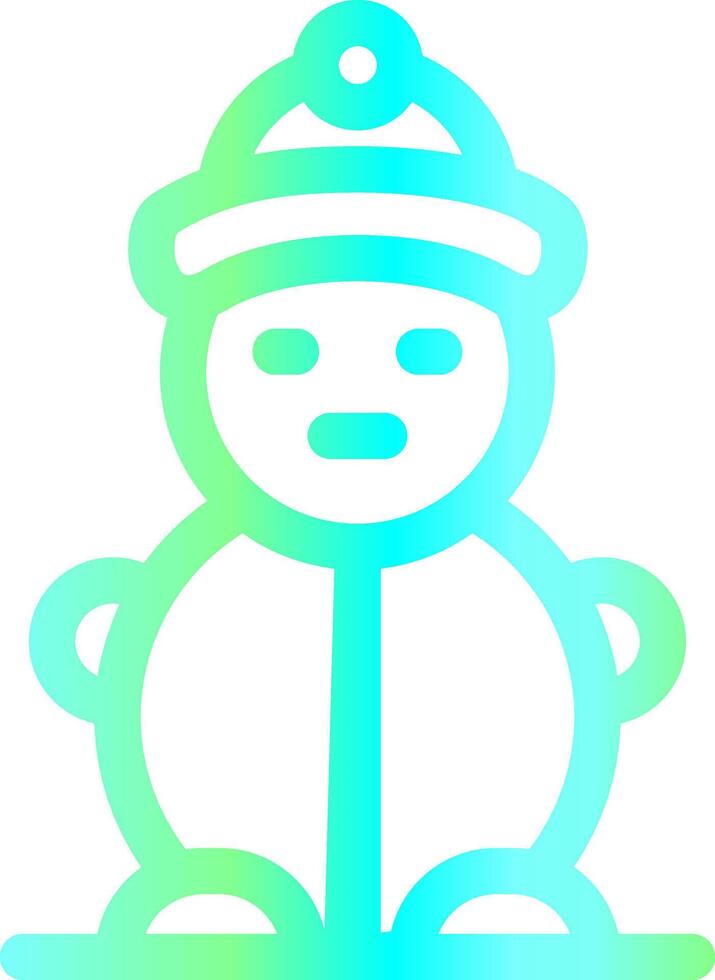 design de ícone criativo de boneco de neve vetor