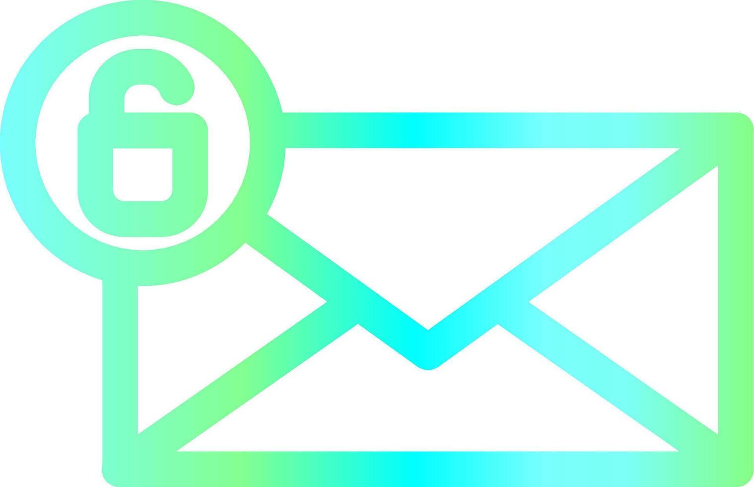 desbloquear design de ícone criativo de e-mail vetor