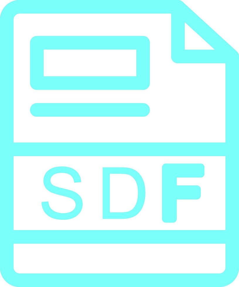 sdf criativo ícone Projeto vetor