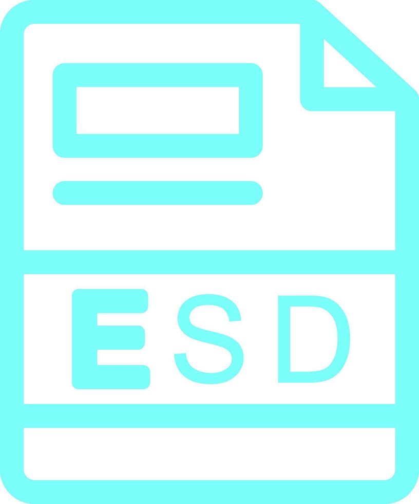 esd criativo ícone Projeto vetor