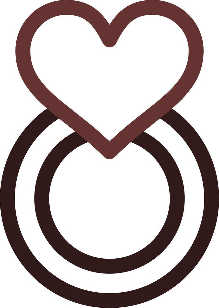 design de ícone criativo de anel de noivado vetor