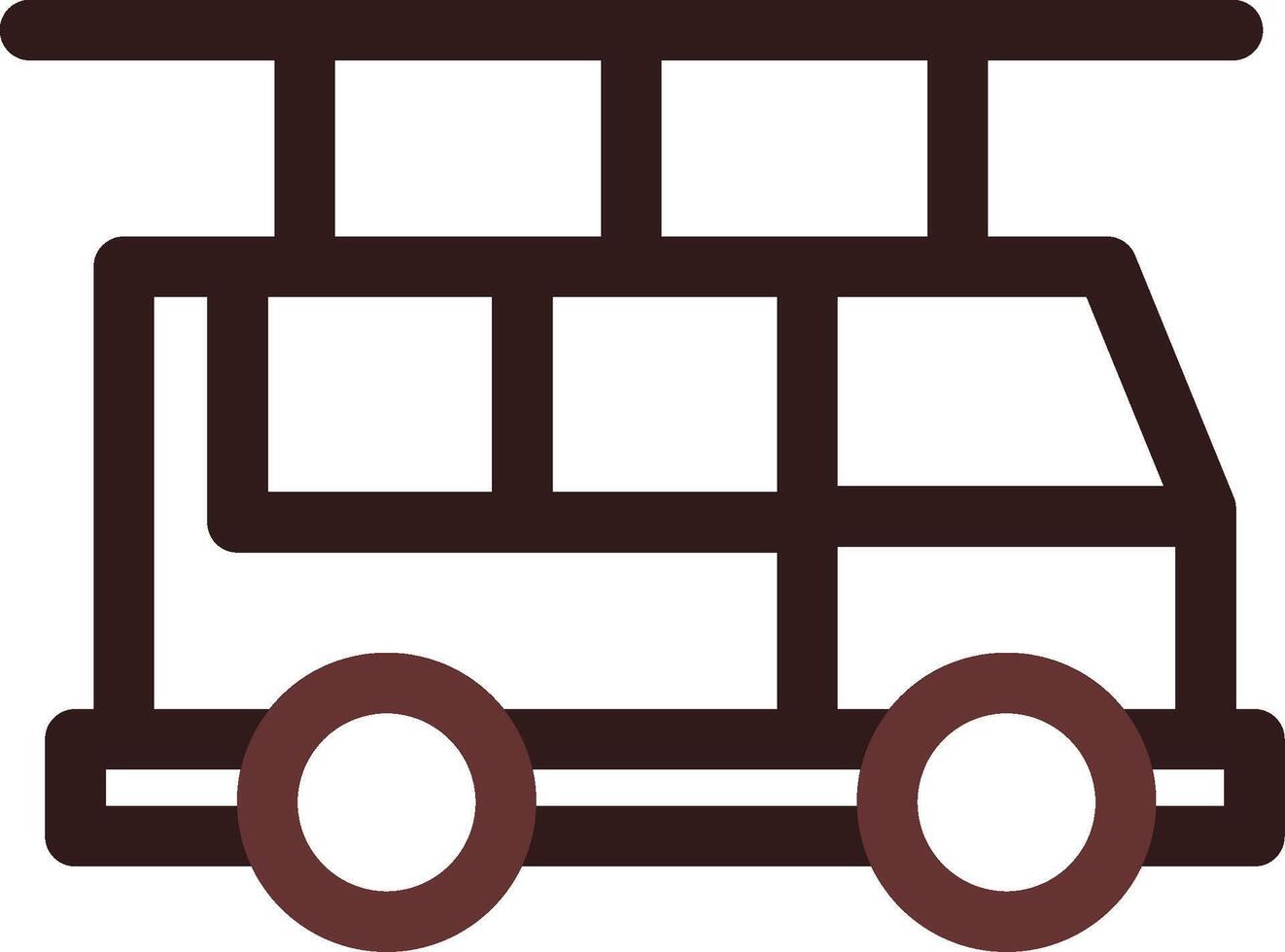 design de ícone criativo de caminhão de bombeiros vetor