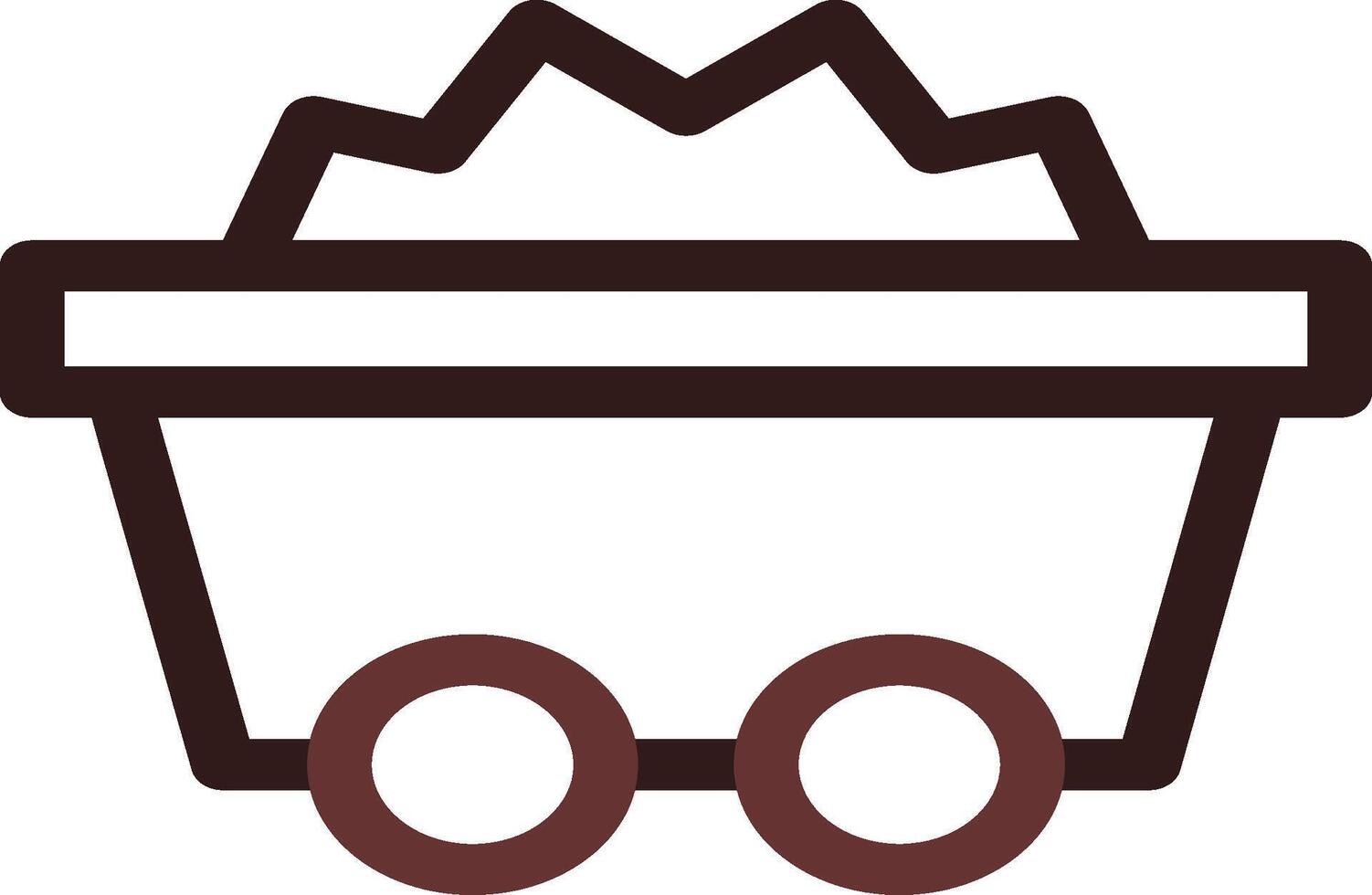design de ícone criativo de carrinho de mina vetor