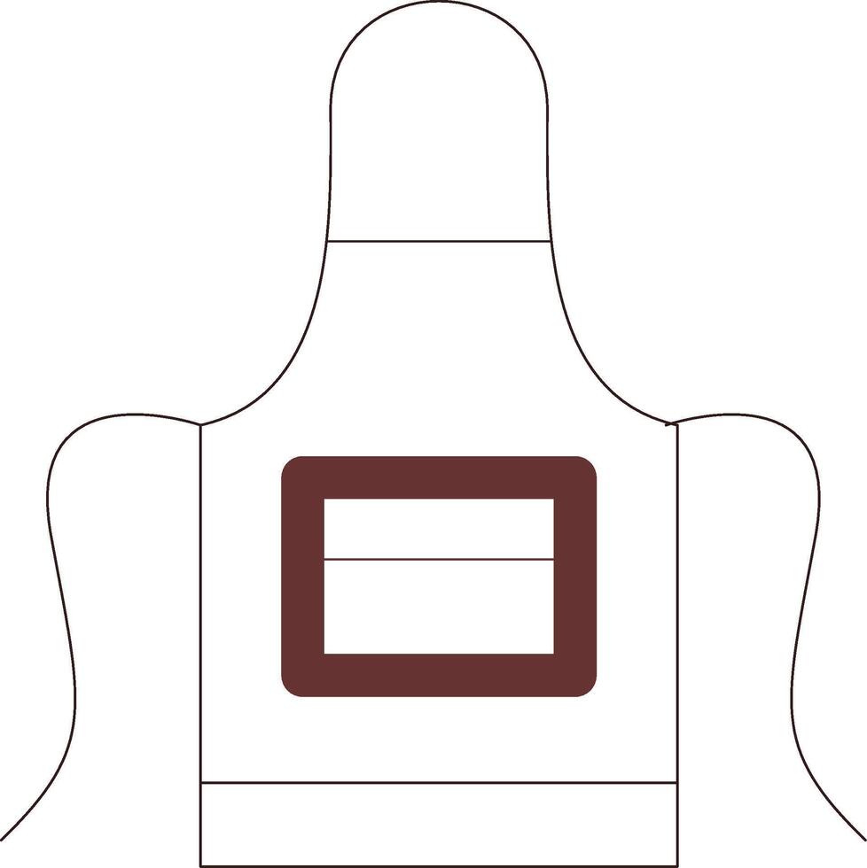 design de ícone criativo de avental vetor