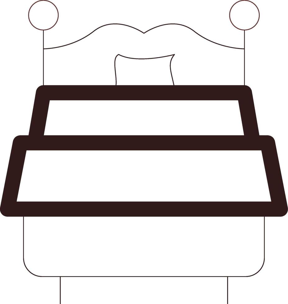 design de ícone criativo de cama de casal vetor