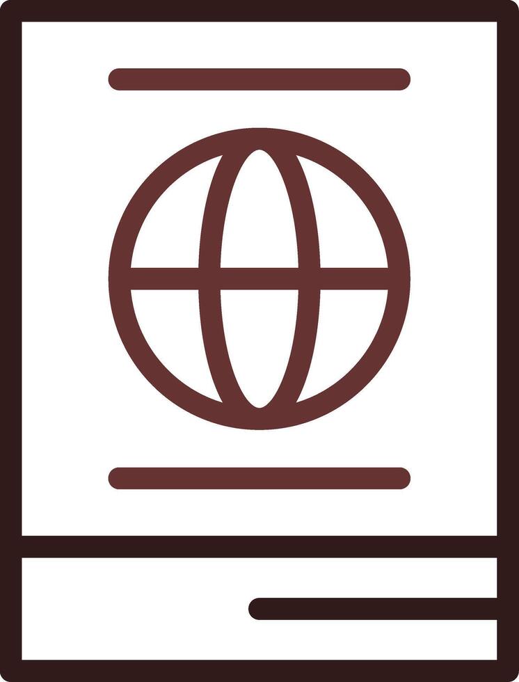 design de ícone criativo de passaporte vetor