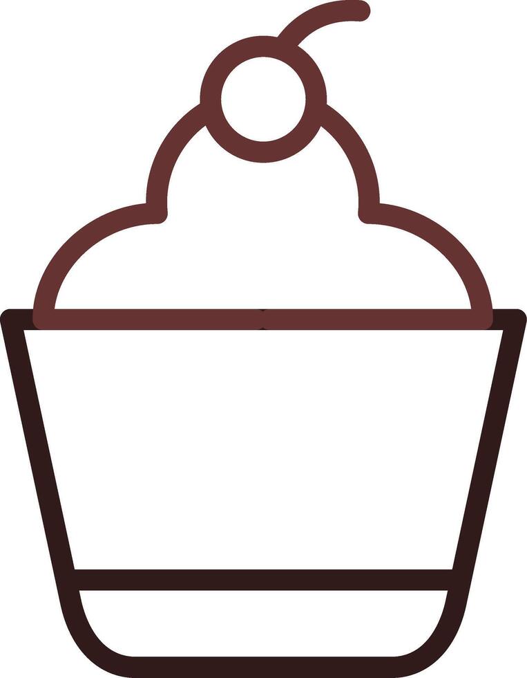design de ícone criativo de cupcake vetor