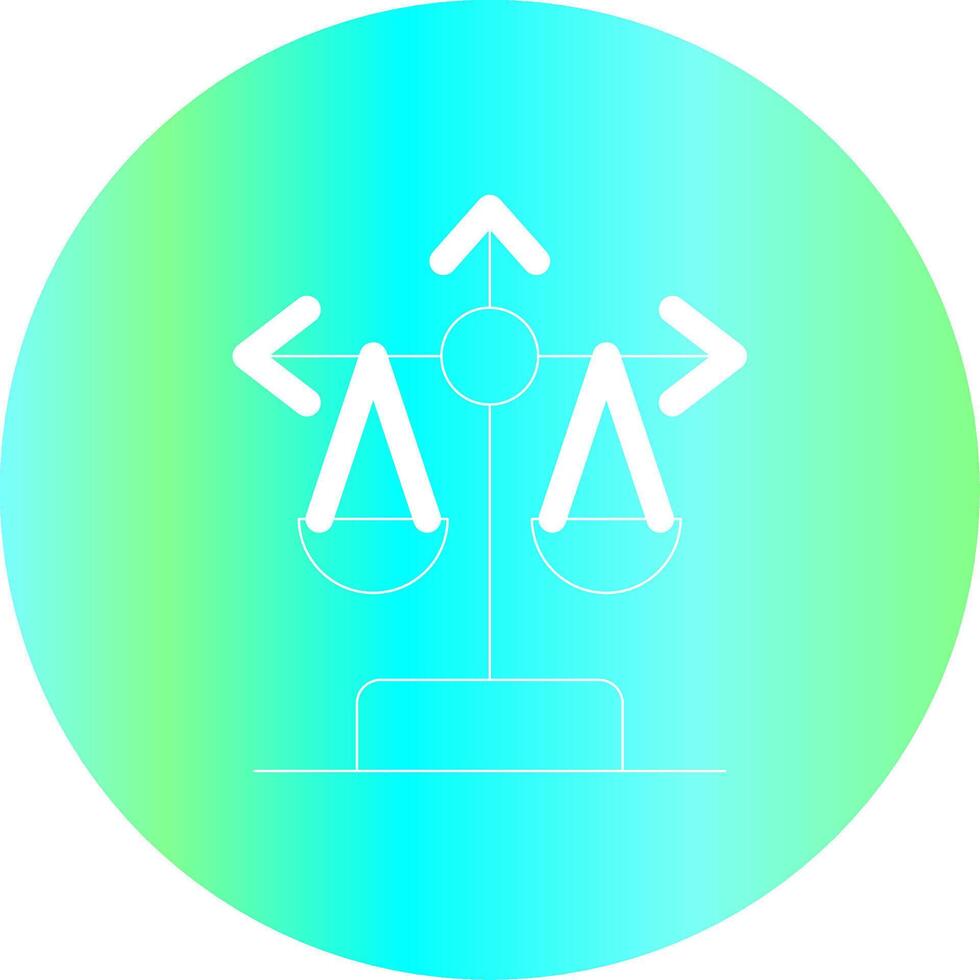 design de ícone criativo de escala de equilíbrio vetor