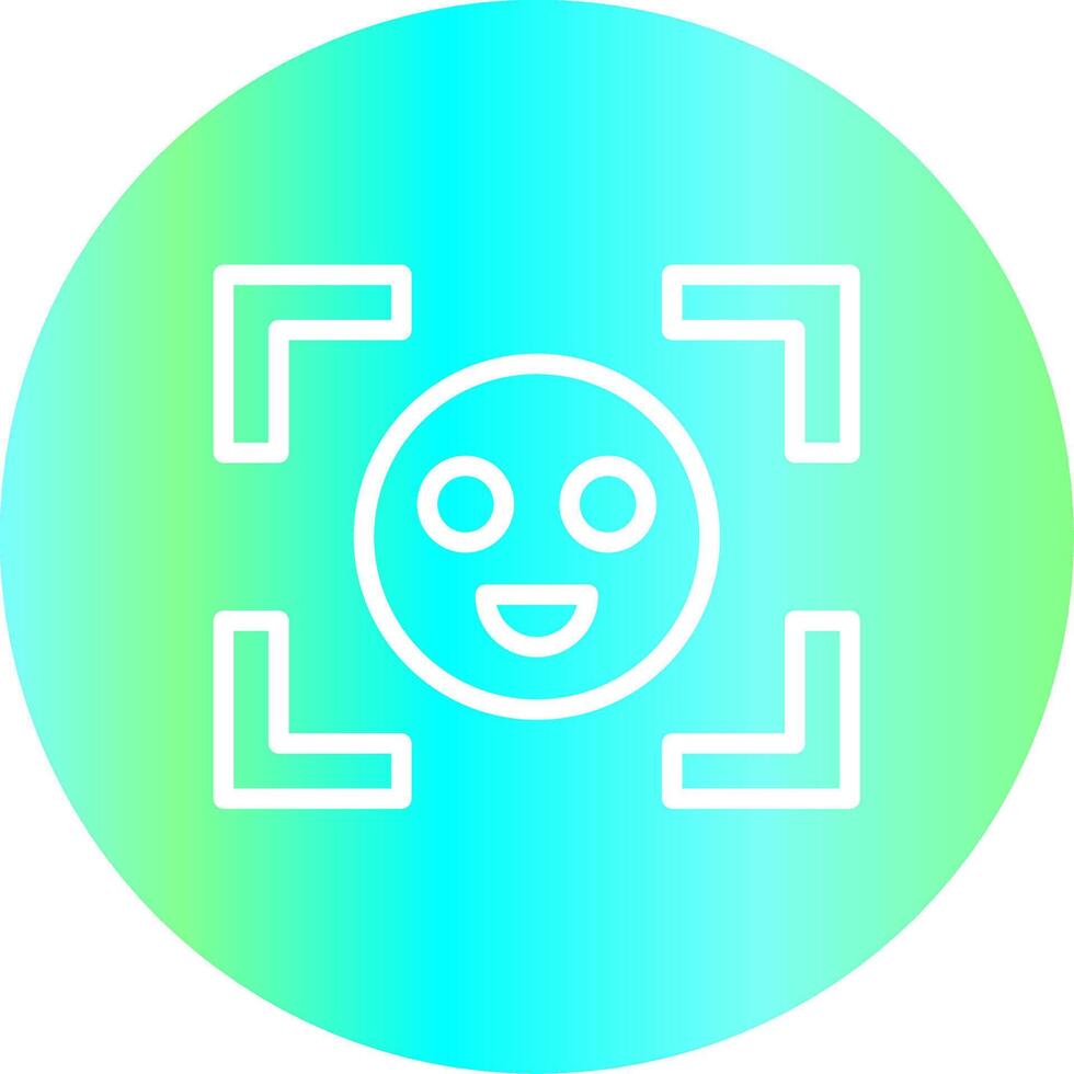 design de ícone criativo de detecção de rosto vetor