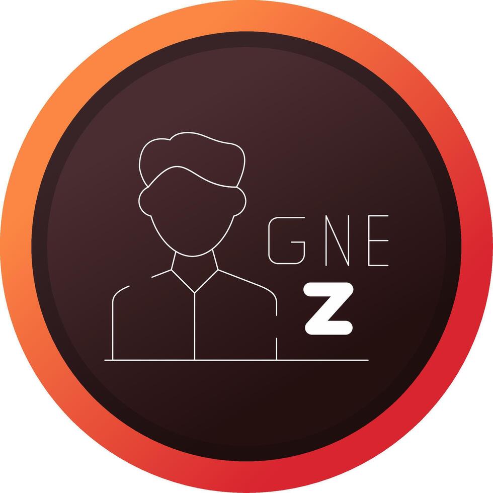 gen z masculino criativo ícone Projeto vetor