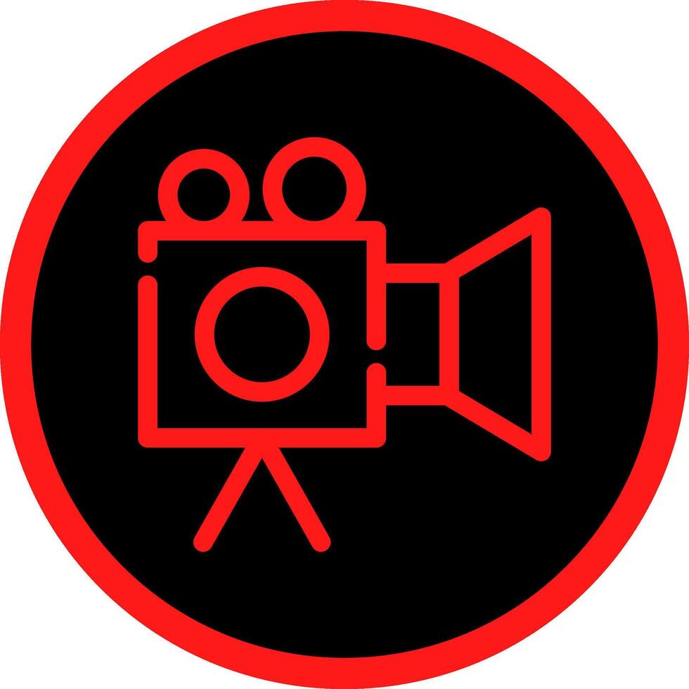 design de ícone criativo de câmera de vídeo vetor
