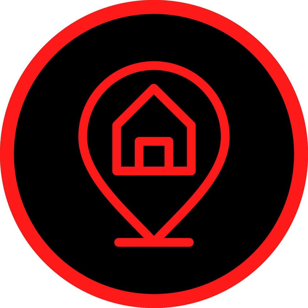 design de ícone criativo de localização de propriedade vetor