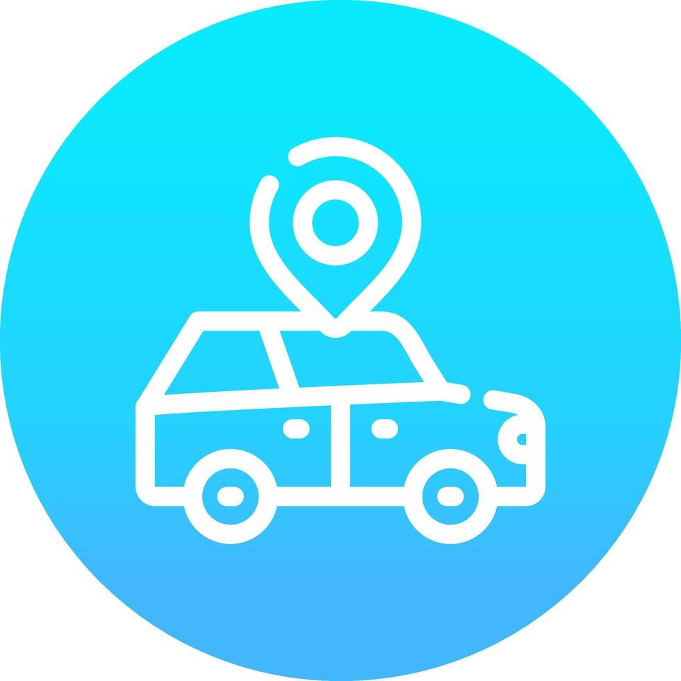 design de ícone criativo de localização de carro vetor