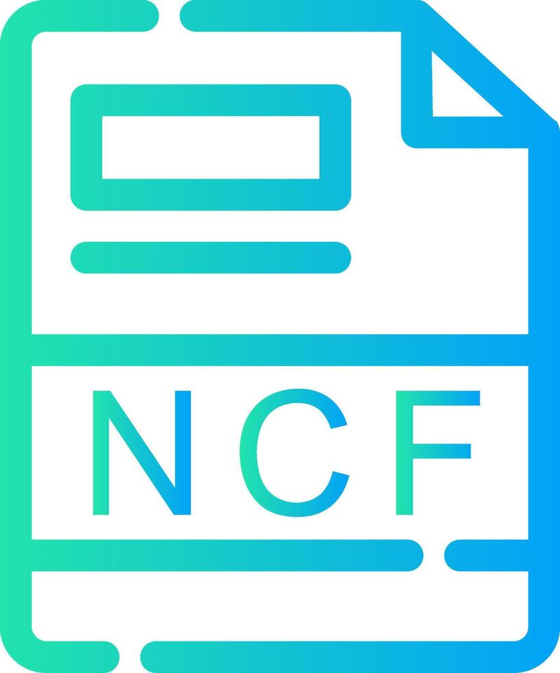 ncf criativo ícone Projeto vetor