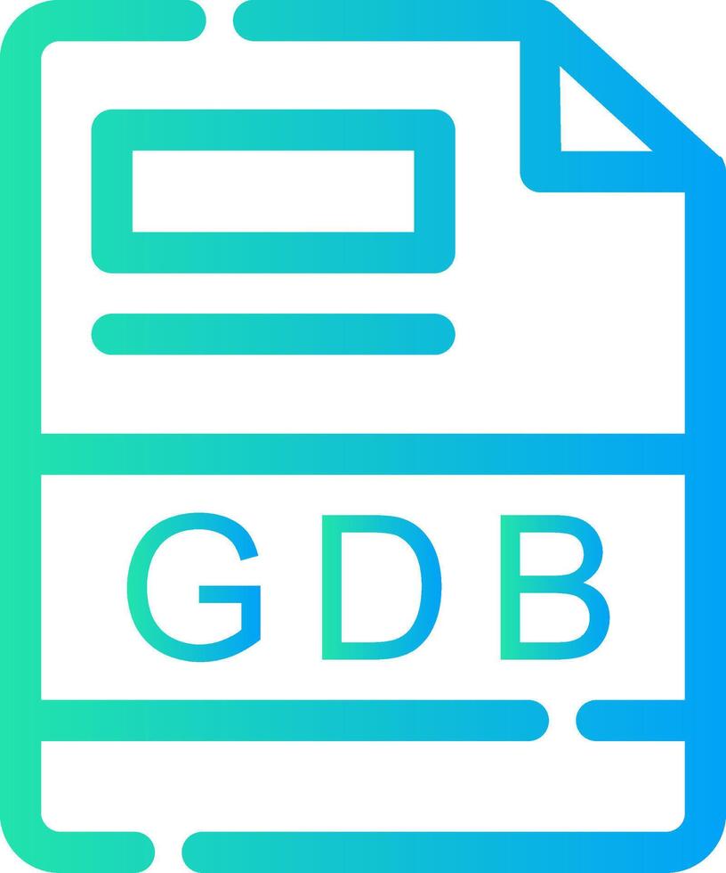 gdb criativo ícone Projeto vetor