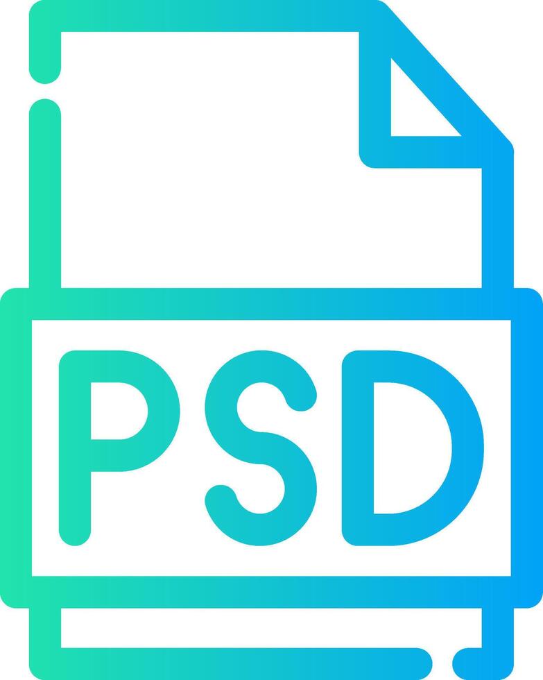 design de ícone criativo de arquivo psd vetor